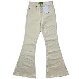 Sandrine Rose size 31 Free People High Waisted Flare Jeans Alpes